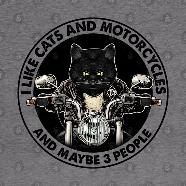 I Like Cats And Motorcycle Personalized by Sunset beach lover